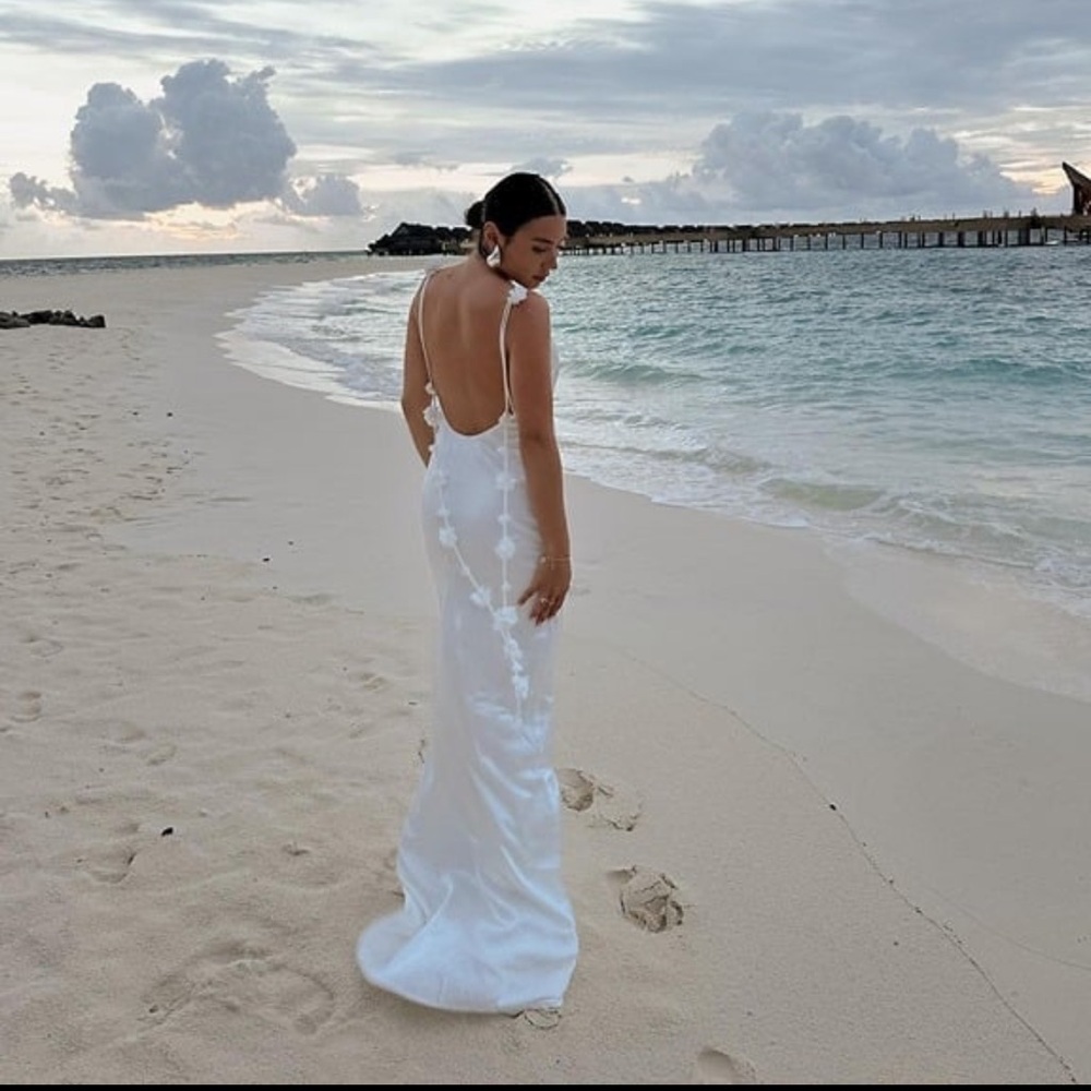 meshki white maxi dress